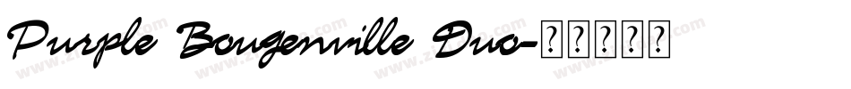 Purple Bougenville Duo字体转换